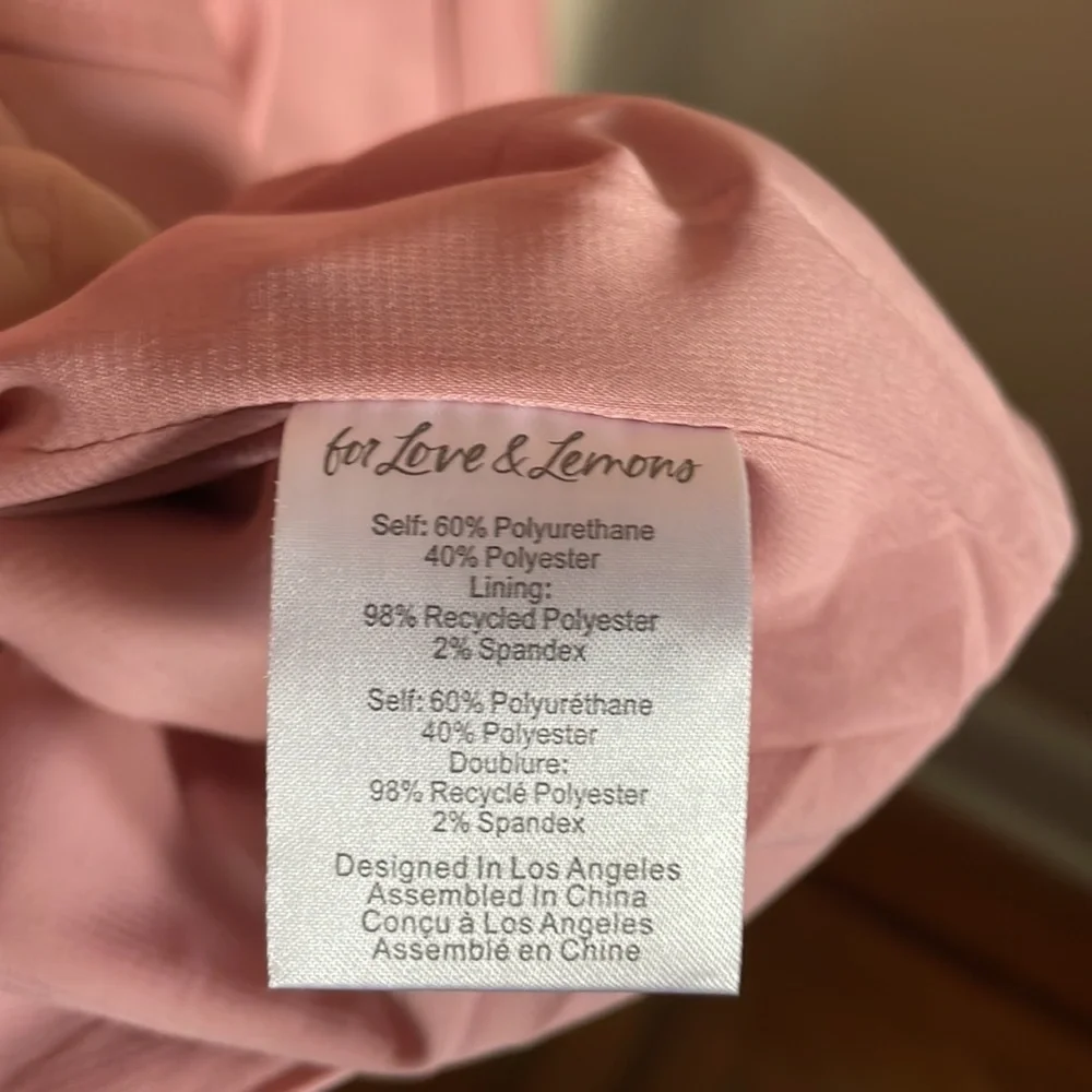 For Love & Lemons Barbie Pink Talia Boyfriend Oversized Faux Leather Blazer